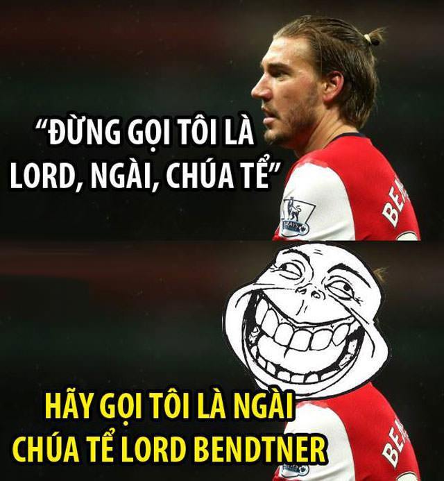 Lord Bendtner luôn mang đến tiếng cười cho CĐV